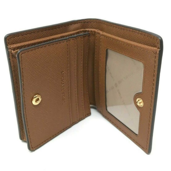 Michael Kors Pebbled Leather Wallet Luggage Gold - Picture 6 of 7